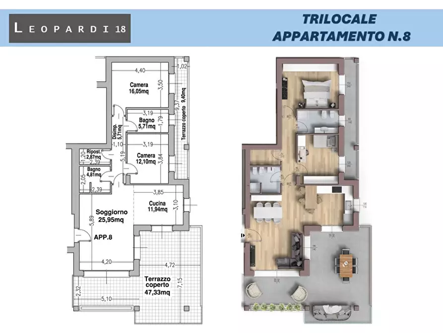 Immagine 2 di Appartamento in vendita  a Parabiago