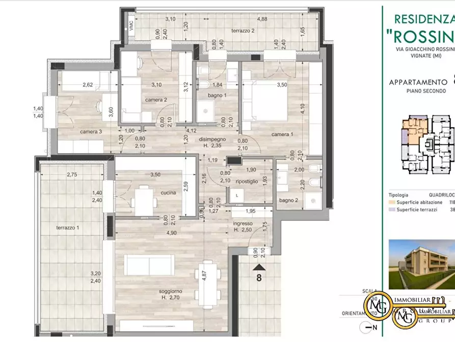 Immagine 1 di Appartamento in vendita  33 a Vignate