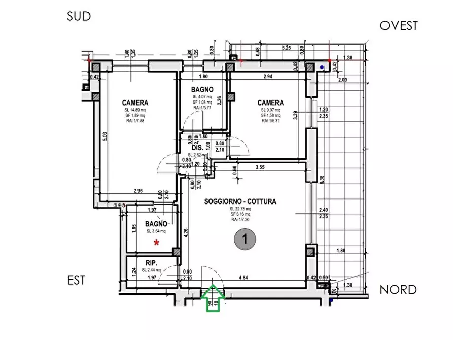 Immagine 2 di Appartamento in vendita  a Parabiago