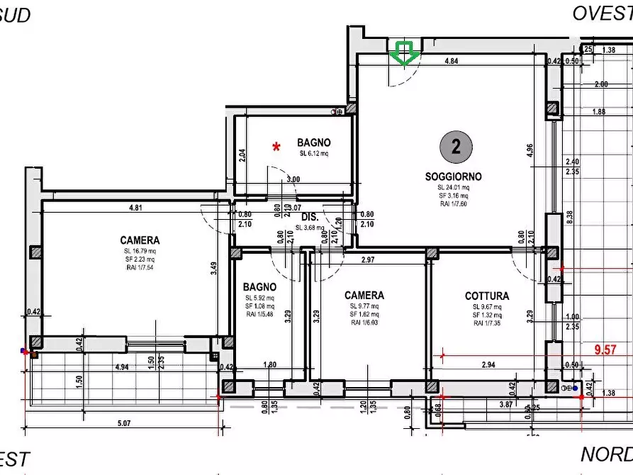 Immagine 2 di Appartamento in vendita  a Parabiago