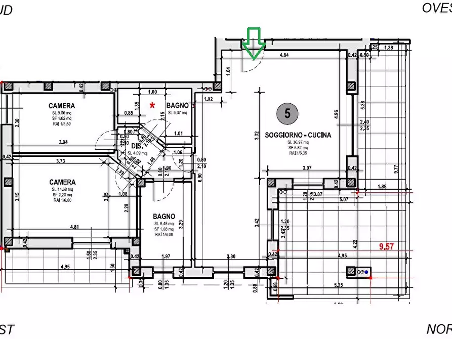 Immagine 2 di Appartamento in vendita  a Parabiago