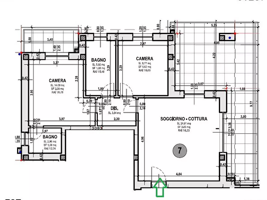 Immagine 2 di Appartamento in vendita  a Parabiago