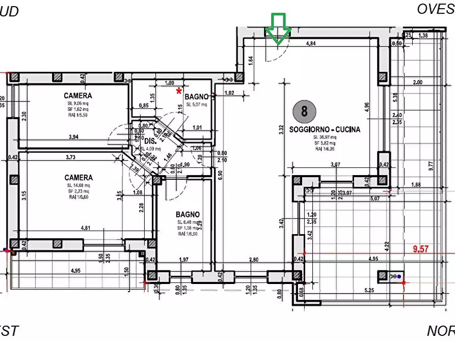 Immagine 2 di Appartamento in vendita  a Parabiago