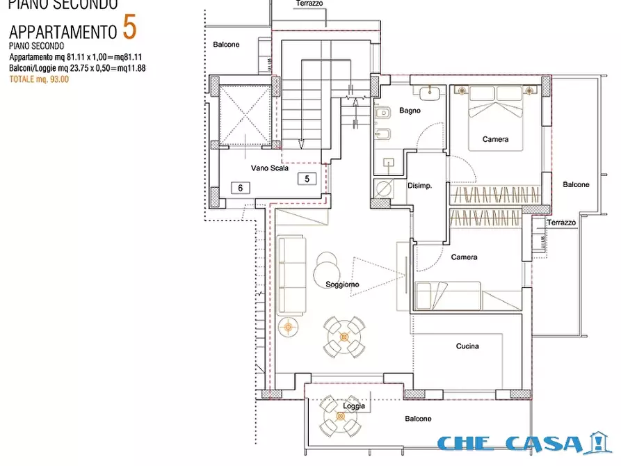 Immagine 4 di Appartamento in vendita  a Riccione