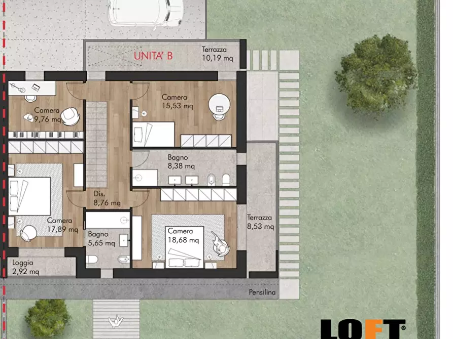 Immagine 5 di Casa semindipendente in vendita  a Padova