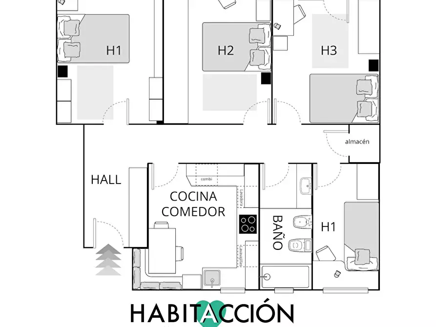 Immagine 7 di Camera in affitto  in Calle Juan de la Cosa a Bilbao