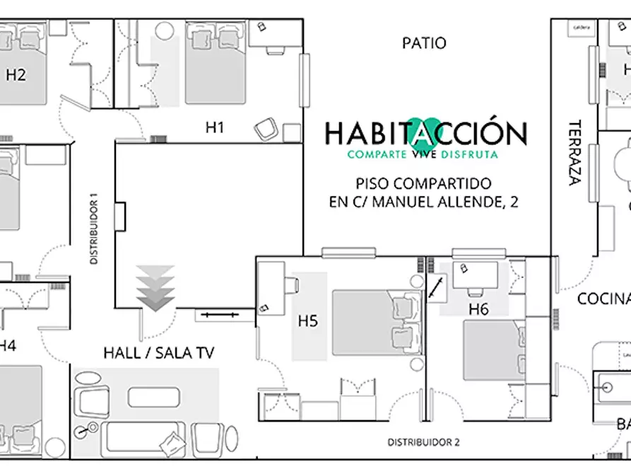 Immagine 4 di Camera in affitto  in Calle Manuel Allende a Bilbao