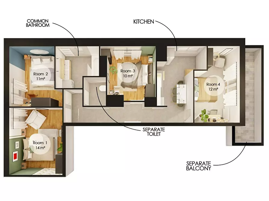Immagine 9 di Camera in affitto  in Rue des Trois Maires a Schiltigheim
