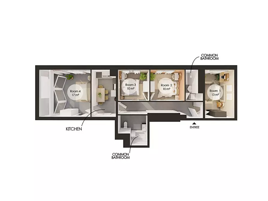 Immagine 4 di Camera in affitto  in Boulevard MacDonald a Paris