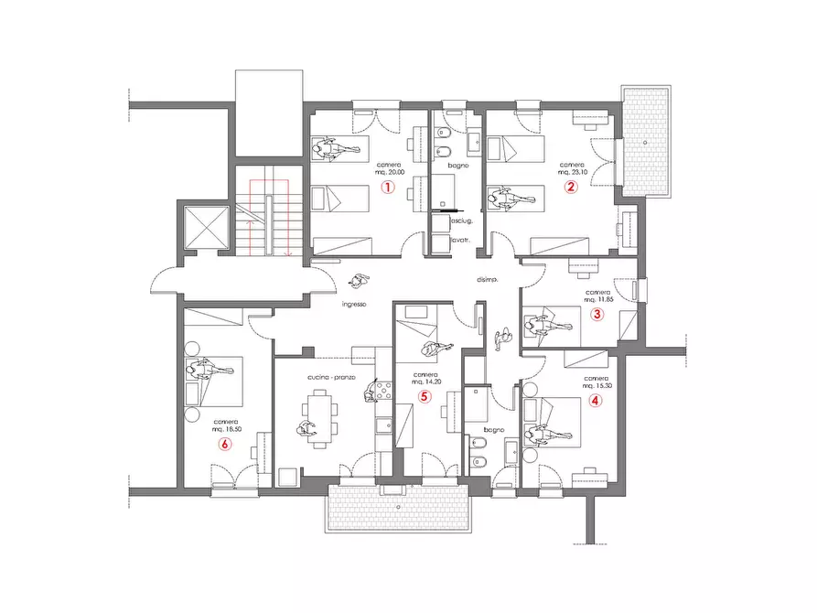 Immagine 6 di Camera in affitto  in Via Brigata Padova a Padova