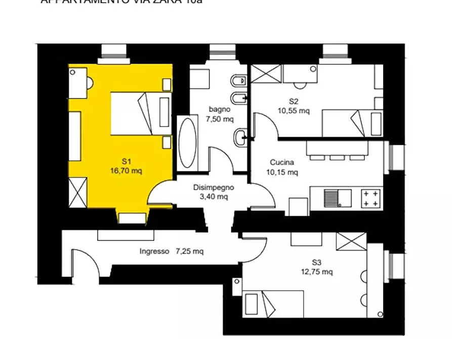 Immagine 5 di Camera in affitto  in Via Zara a Trento