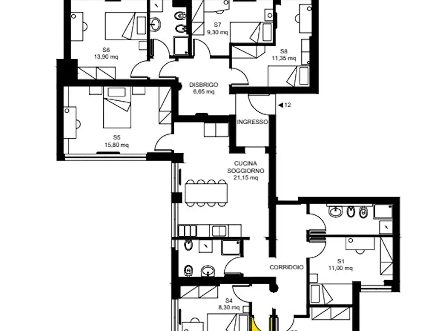 Immagine 7 di Camera in affitto  in Via Palermo a Trento