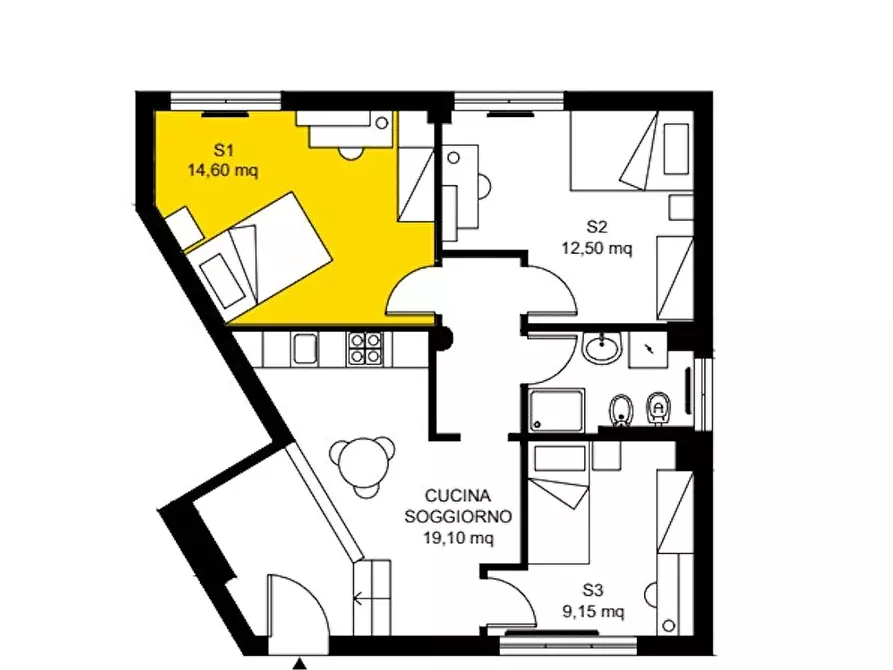 Immagine 6 di Camera in affitto  in Via Palermo a Trento