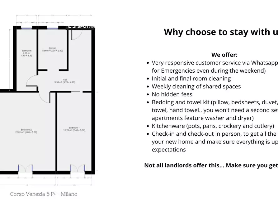 Immagine 10 di Camera in affitto  in Corso Venezia a Milano