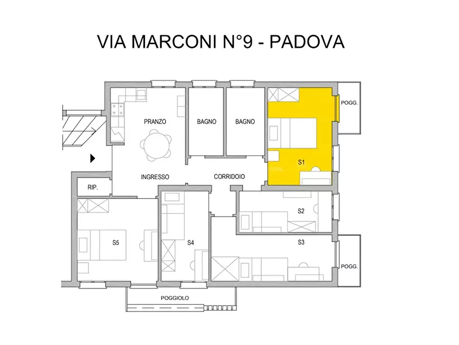 Immagine 7 di Camera in affitto  in Via Guglielmo Marconi a Padova