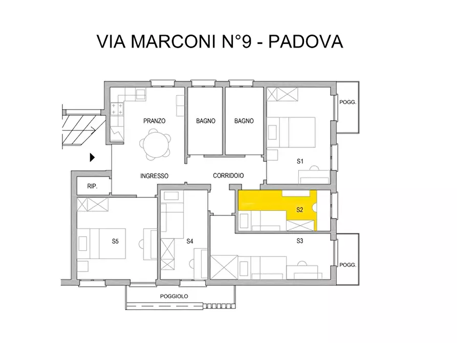 Immagine 7 di Camera in affitto  in Via Guglielmo Marconi a Padova