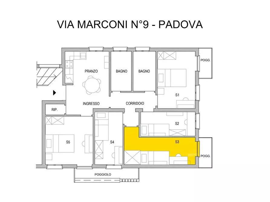 Immagine 6 di Camera in affitto  in Via Guglielmo Marconi a Padova