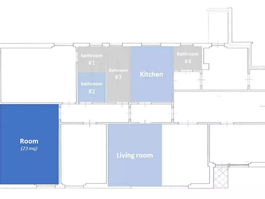 Immagine 7 di Camera in affitto  in Via San Giuseppe Benedetto Cottolengo a Pisa