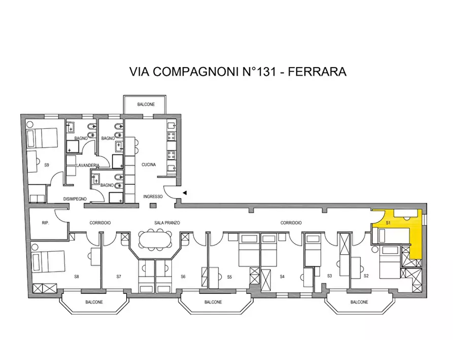 Immagine 7 di Camera in affitto  in Via Giuseppe Compagnoni a Ferrara