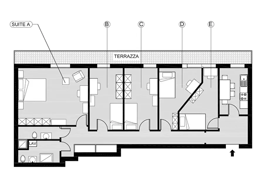Immagine 6 di Camera in affitto  in Via Michelangelo Buonarroti a Padova