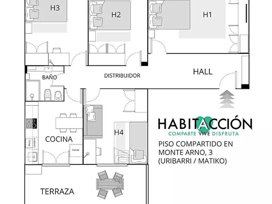 Immagine 10 di Camera in affitto  in Calle Monte Arno a Bilbao