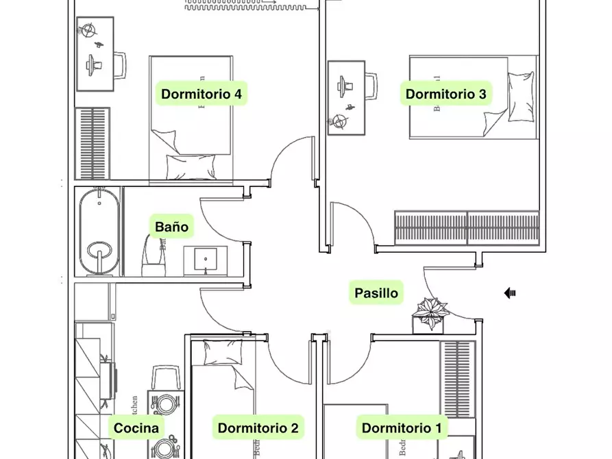 Immagine 3 di Camera in affitto  in Calle de Italia a Zaragoza