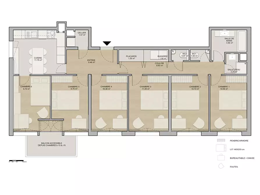 Immagine 3 di Camera in affitto  in Square Salvador Allende a Choisy-le-Roi