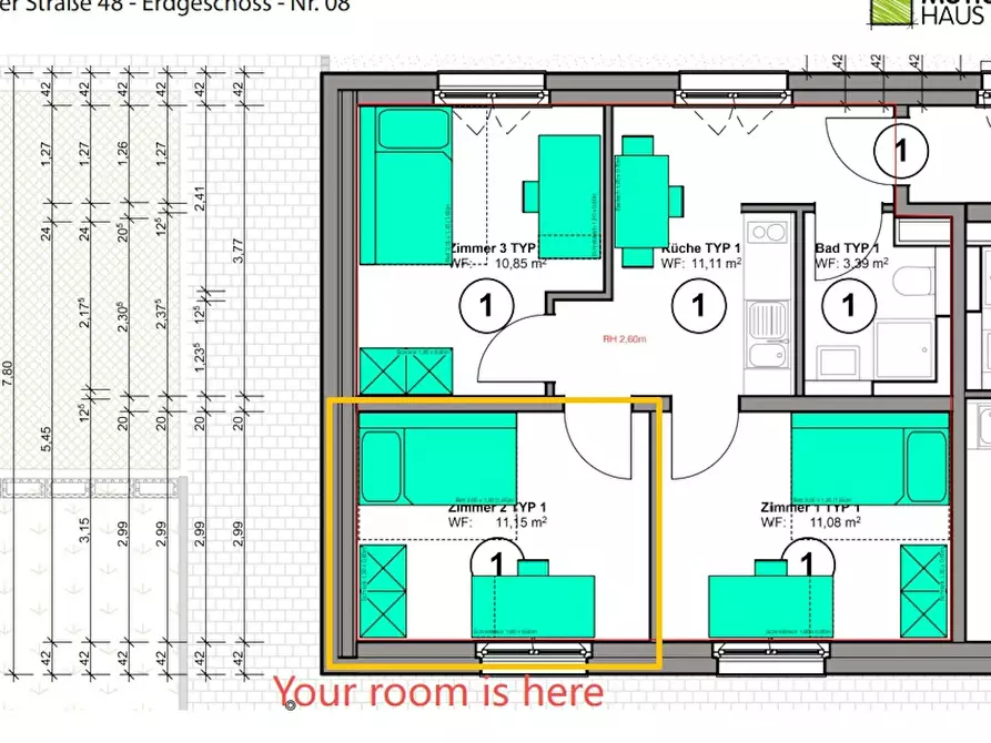 Immagine 8 di Camera in affitto  in Höhrer Straße a Niederwerth