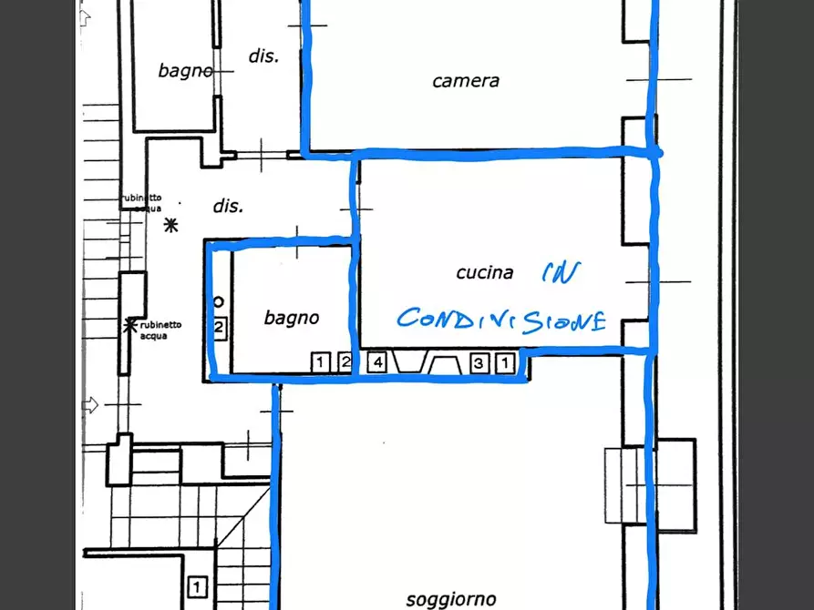 Immagine 2 di Camera in affitto  in Corso Vittorio Emanuele II a Torino