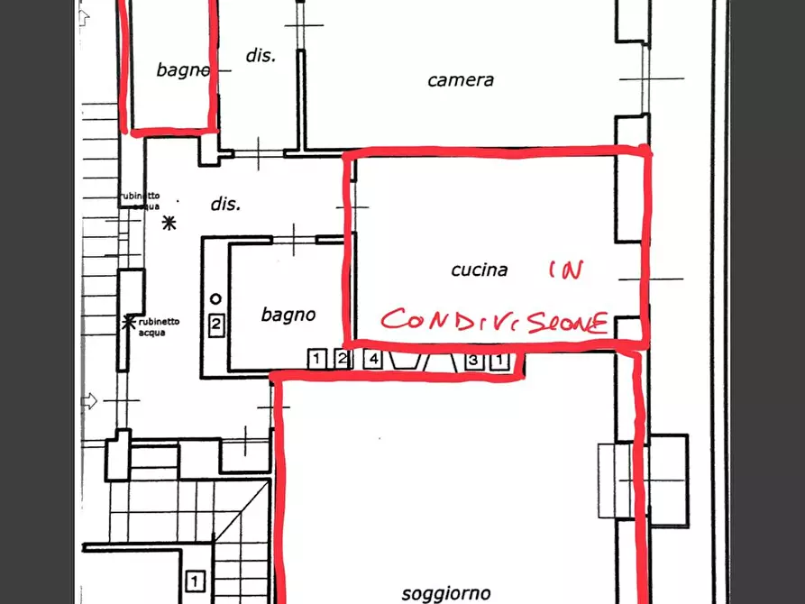 Immagine 2 di Camera in affitto  in Corso Vittorio Emanuele II a Torino