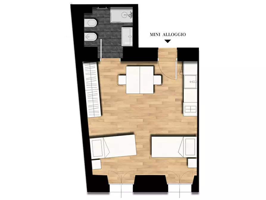 Immagine 6 di Camera condivisa in affitto  in Via Francesco Crispi a Trieste