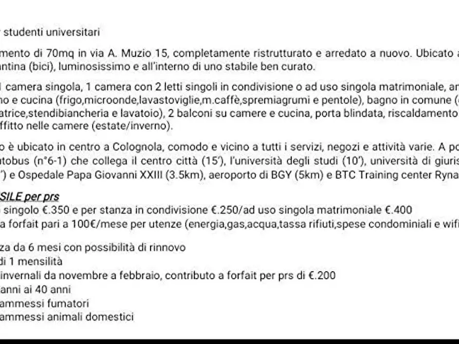 Immagine 8 di Appartamento in affitto  in Via Achille muzio 15 a Bergamo