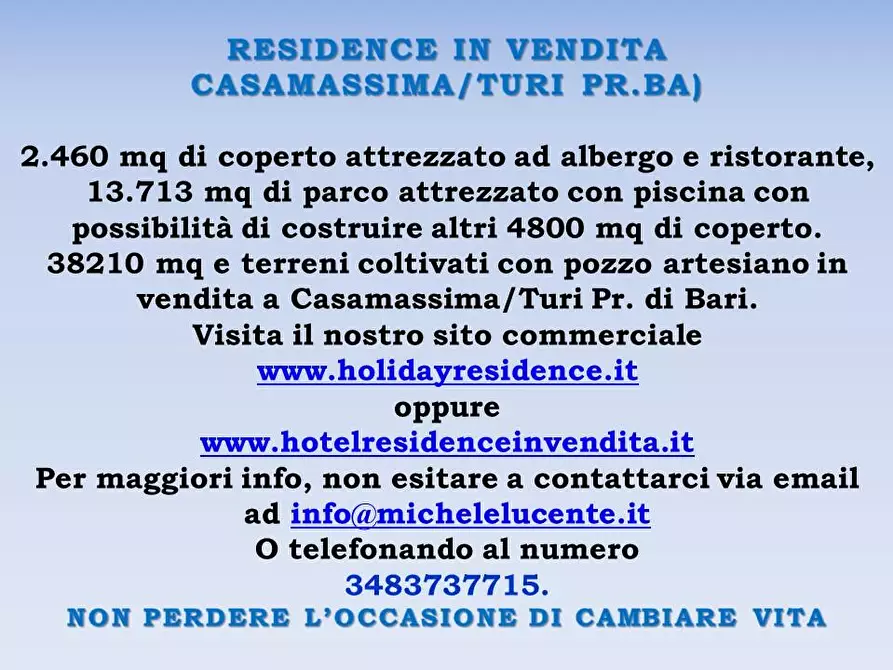 Immagine 11 di Albergo/B&B/Residence in vendita  in S.P. 65 Casamassima/Conversano km 3 km 3 a Casamassima