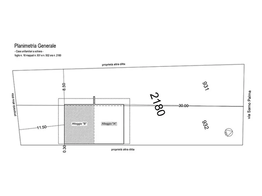 Immagine 2 di Villetta a schiera in vendita  in Via Sarno Palma 1 a Sarno