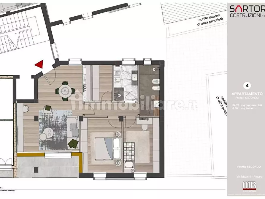 Immagine 8 di Appartamento in vendita  in VIA MAZZINI, 38 a Pesaro
