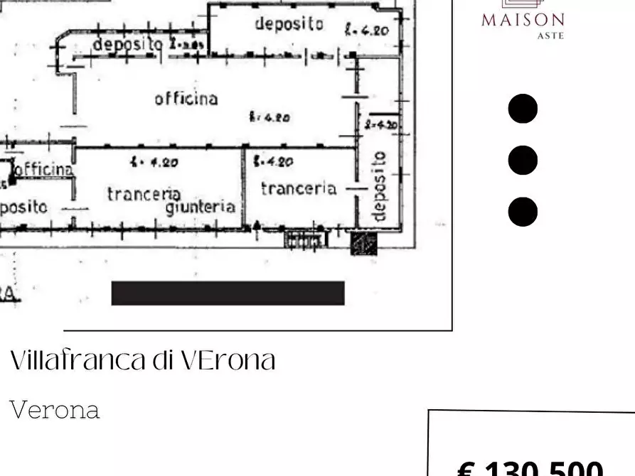 Capannone industriale in vendita in Via Messedaglia 271 a Villafranca Di Verona