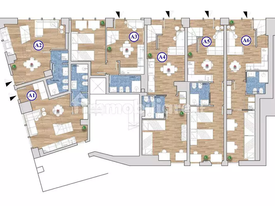 Immagine 9 di Bilocale in vendita  a Torino