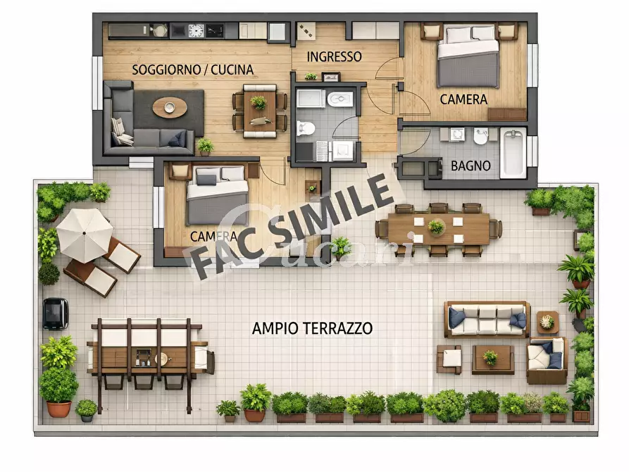 Immagine 58 di Quadrilocale in vendita  in VIA CERZETO a Roma