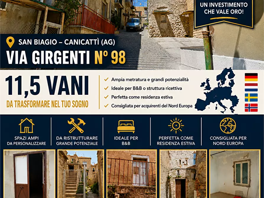 Immagine 1 di Casa indipendente in vendita  in Via Girgenti 98 a Canicattì