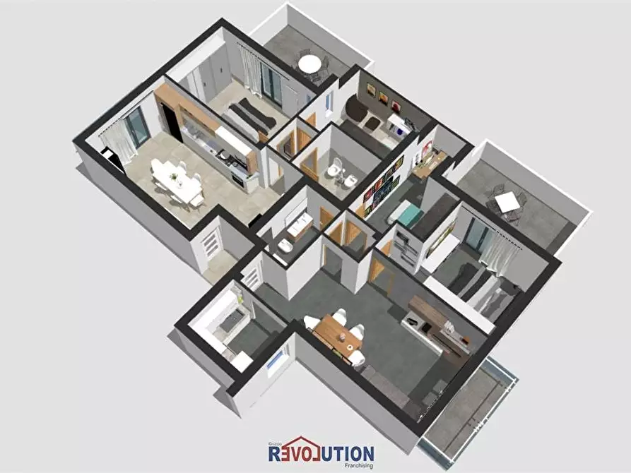 Immagine 8 di Mansarda in vendita  in via della stazione a Città Di Castello