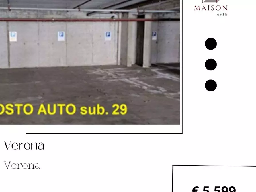 Immagine 1 di Posto auto in vendita  in via alberto dominutti 6 a Verona