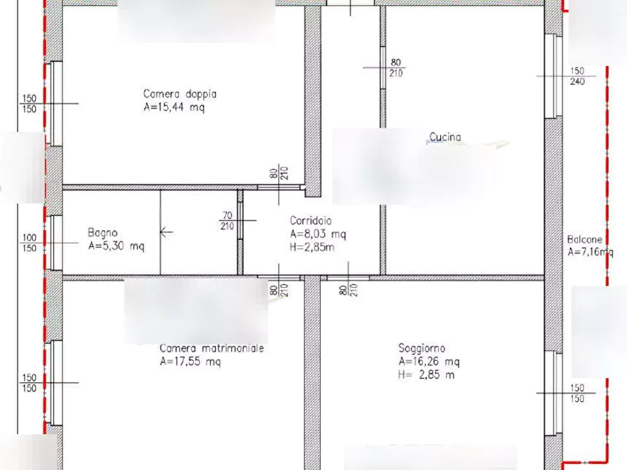 Immagine 8 di Appartamento in vendita  in Via L. Gigli a Rovato