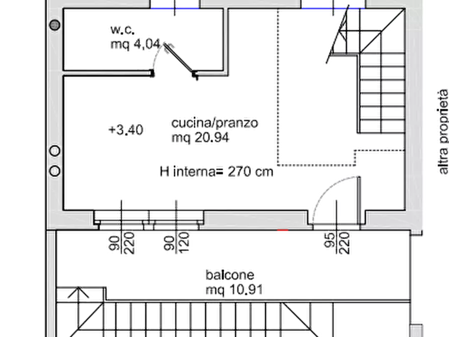 Immagine 11 di Appartamento in vendita  in Via Goffredo Mameli a Romano Di Lombardia