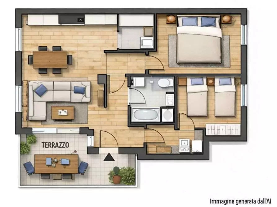 Immagine 2 di Appartamento in vendita  in Località Udine a Udine