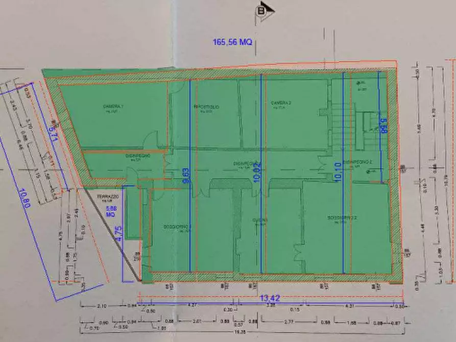 Immagine 13 di Stabile in vendita  in via Mazzini a Colli Al Metauro