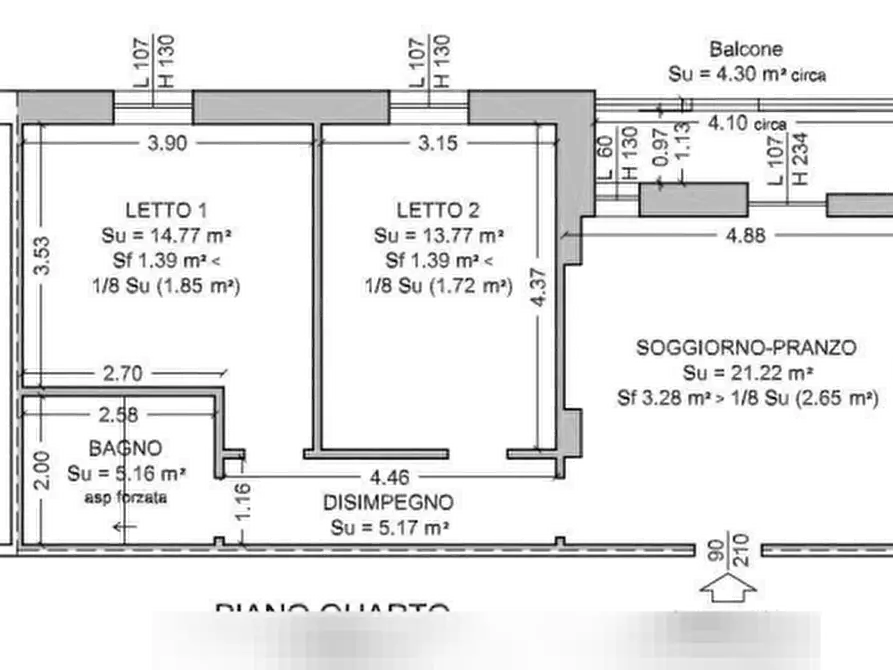 Immagine 10 di Appartamento in vendita  in Via Antonio Segni a Fermo