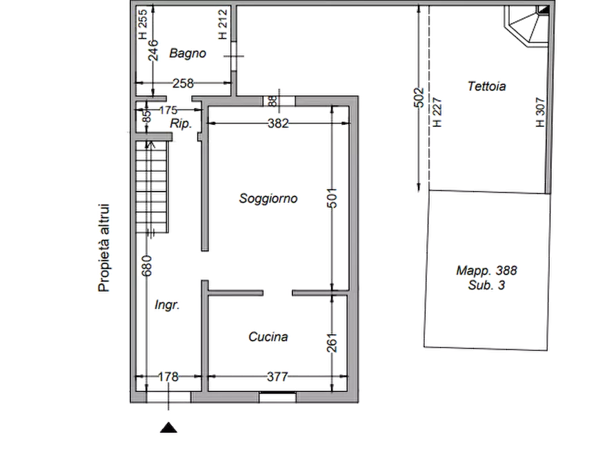 Immagine 14 di Porzione di casa in vendita  in Via Cavour a Poggio Renatico