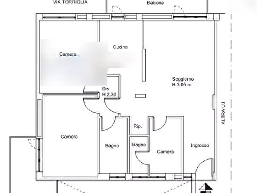 Immagine 6 di Appartamento in vendita  in Via Ortonovo a Roma