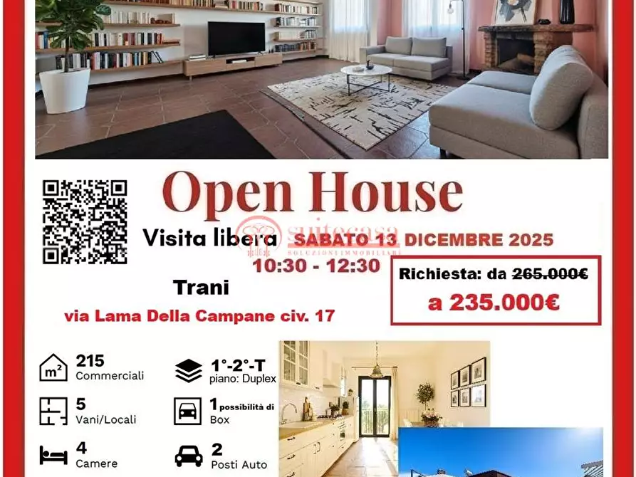 Immagine 1 di Appartamento in vendita  in via Lama delle Campane  a Trani