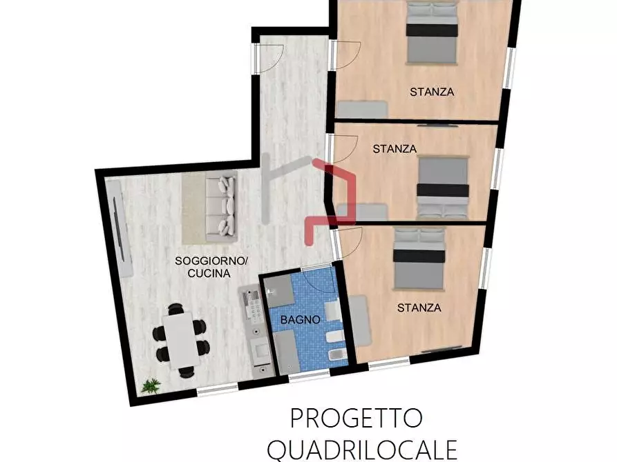 Immagine 14 di Quadrilocale in vendita  in Piazza Vittoria 15 a Bolzano